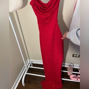 Red sparky dress